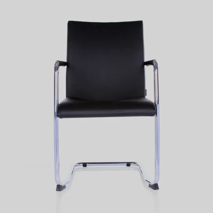 Krzesło konferencyjne Kleiber Epsilon tapicerowane skórą naturalną