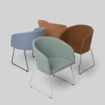 Krzesła i Fotele do poczekalni, biura i sali konferencyjnej Kleiber Next. aranżacja różnych kolorów