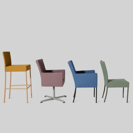 Gama krzeseł i foteli Kleiber Time na różnych podstawach i kolorach